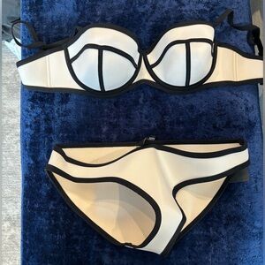 TRIANGL White with Black Trim Bikini